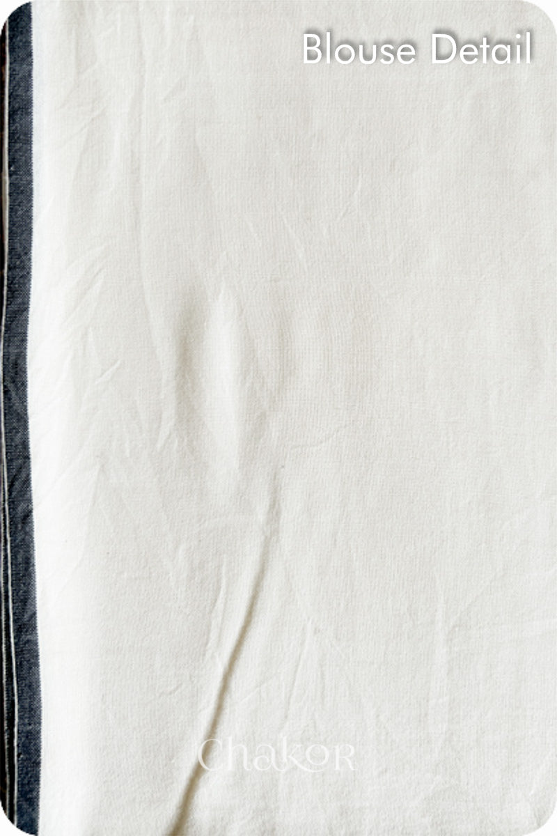 Off-white Bhujodi Cotton Saree