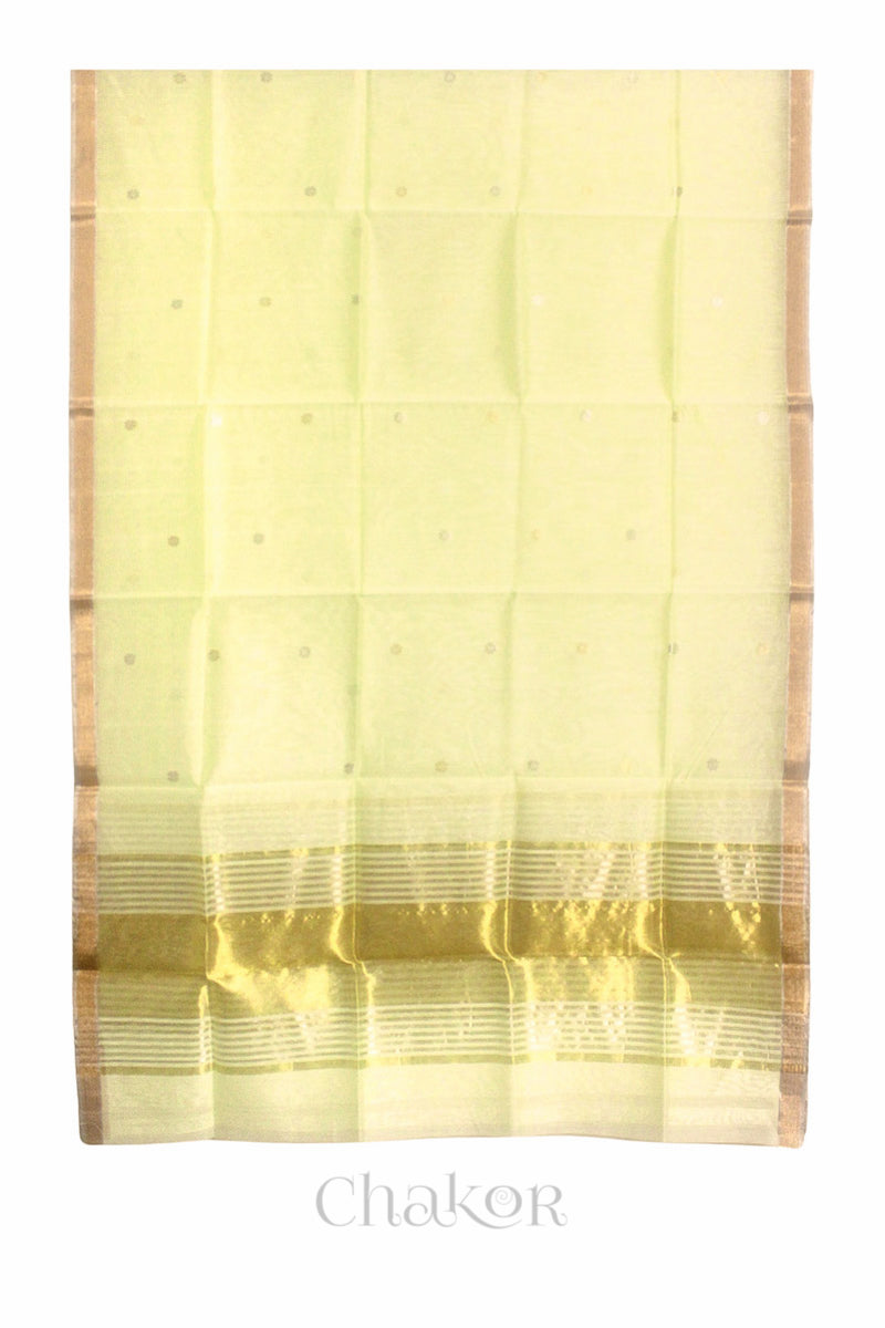 Cream Chanderi Silk Cotton Dupatta