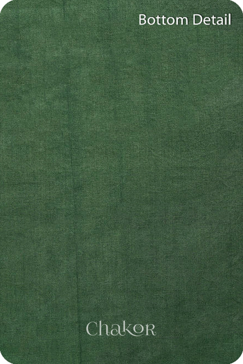 Green Bandhani Cotton Kurta Fabric (Set of 2)