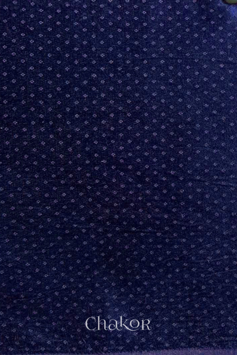 Navy Mashru Blouse Fabric
