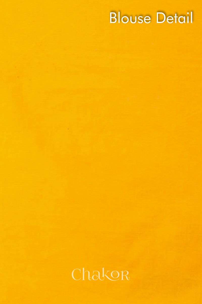 Traditional Yellow Red Bandhani Mul Cotton Saree by Chakor.