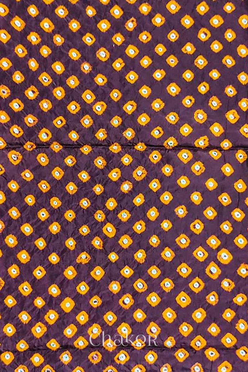 Maroon Bandhani Silk Blouse Fabric