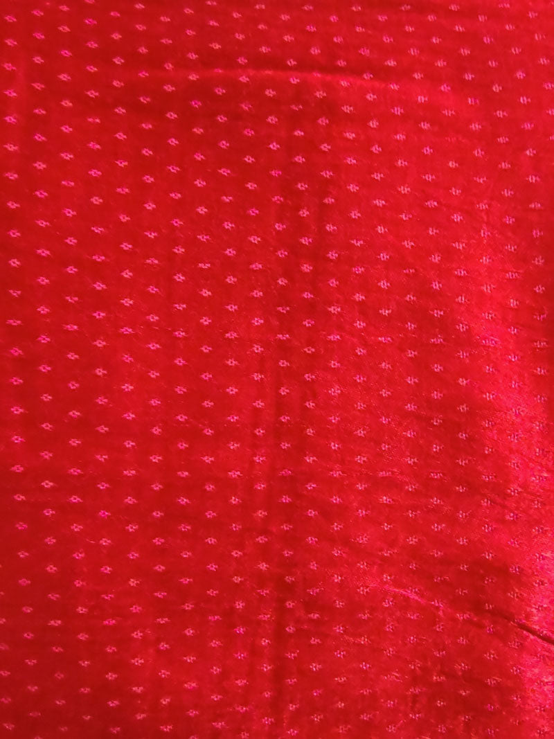 Red Mashru Blouse Fabric