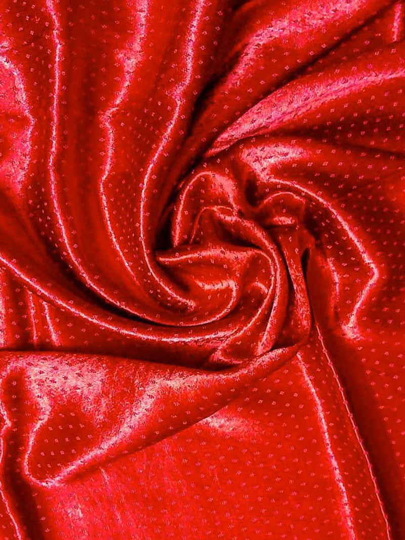 Red Mashru Blouse Fabric - 1 mtr