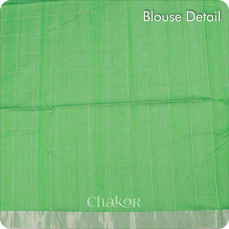 Jade Lime Chanderi Silk Cotton Saree