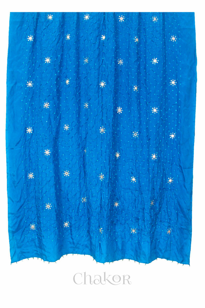 Purple Mashru Kurta Set Fabric with Bandhani Silk Dupatta