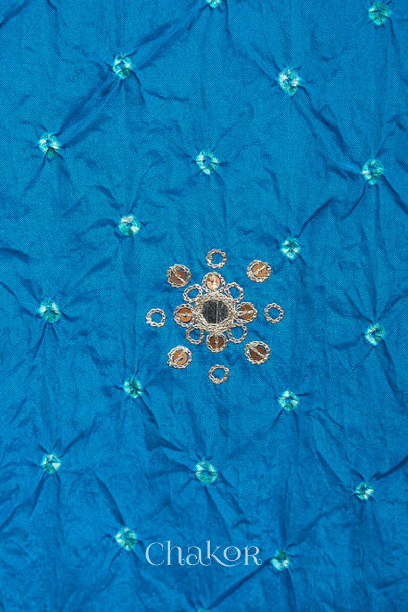 Purple Mashru Kurta Set Fabric with Bandhani Silk Dupatta