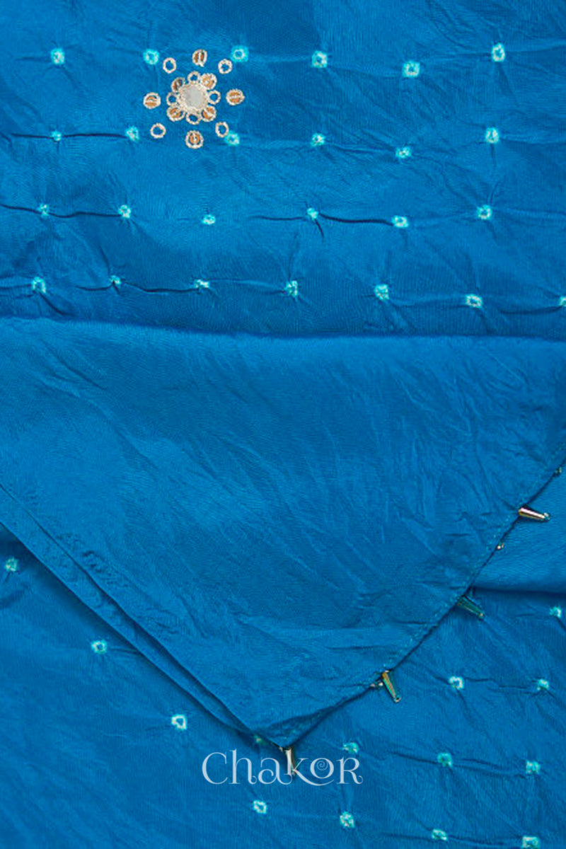 Purple Mashru Kurta Set Fabric with Bandhani Silk Dupatta