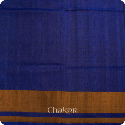 Navy Patola Mulberry Silk Saree