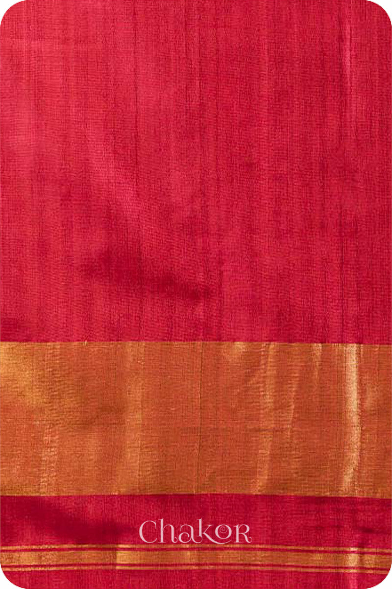 Red Patola Mulberry Silk Saree