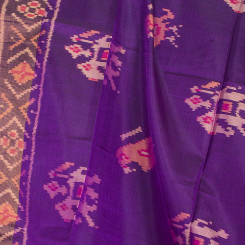 Purple Patola Mulberry Silk Dupatta