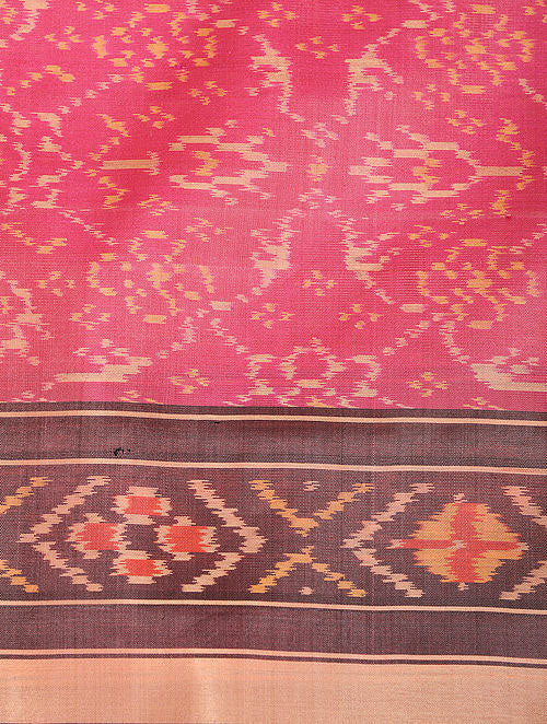 Pink Mauve Patola Mulberry Silk Dupatta