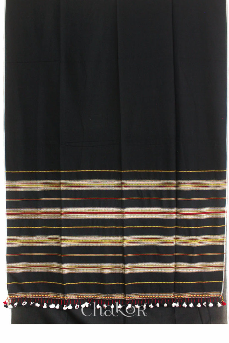 Handloom Black Bhujodi Cotton Saree by Chakor.