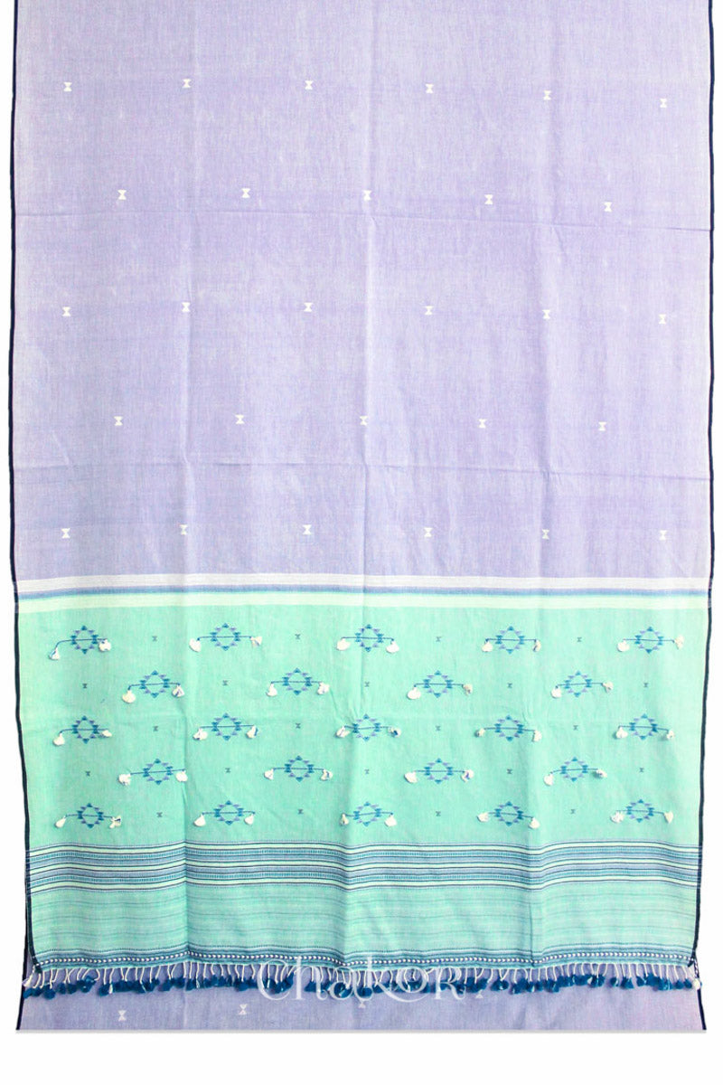 Handloom Mauve Bhujodi Cotton Saree by Chakor.