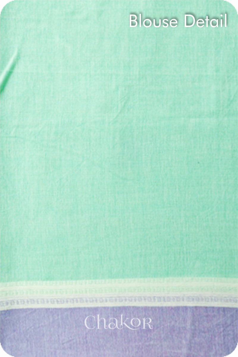 Handloom Mauve Bhujodi Cotton Saree by Chakor.