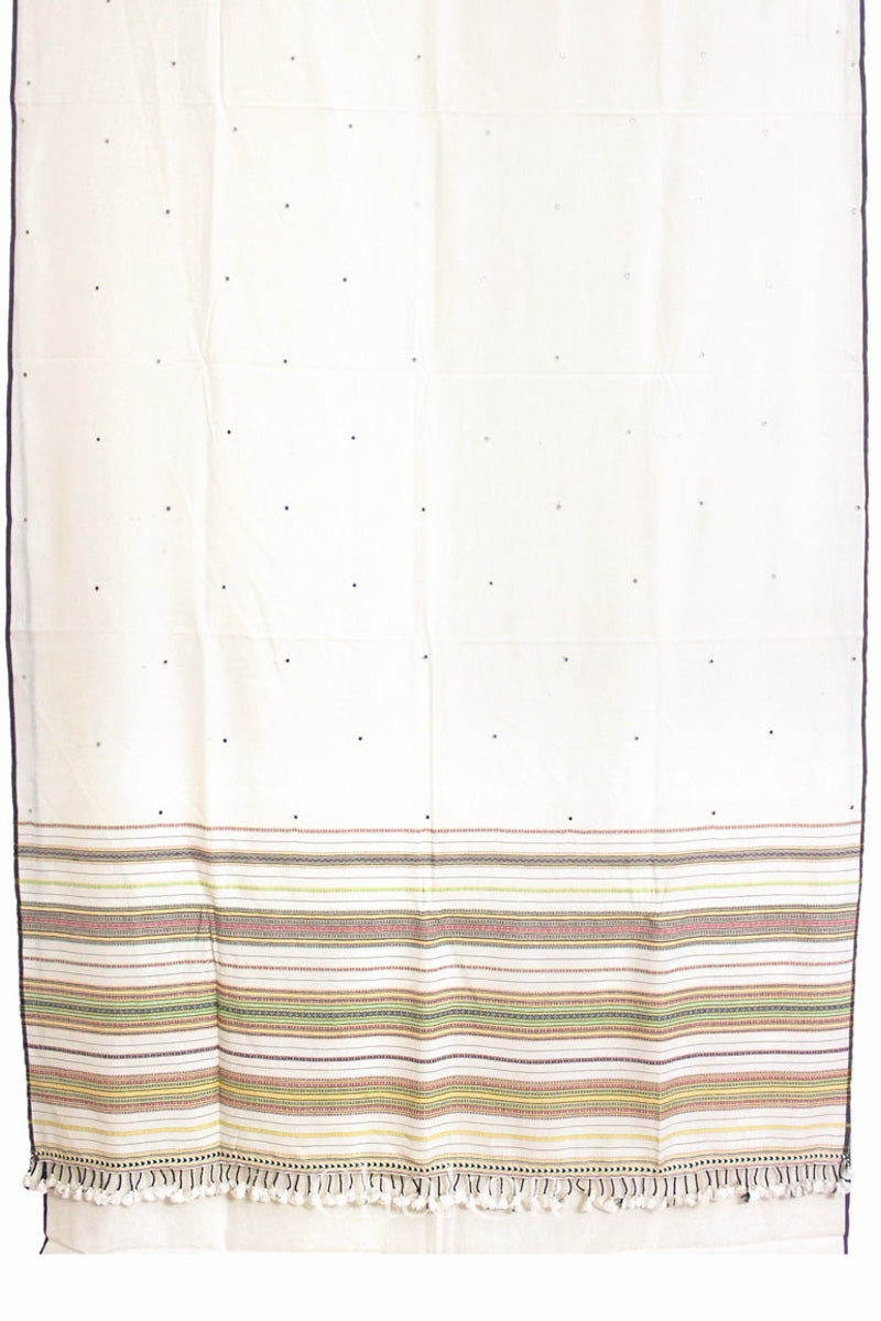 Off-white Bhujodi Cotton Saree