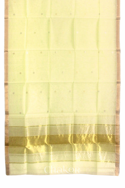 Cream Chanderi Silk Cotton Dupatta