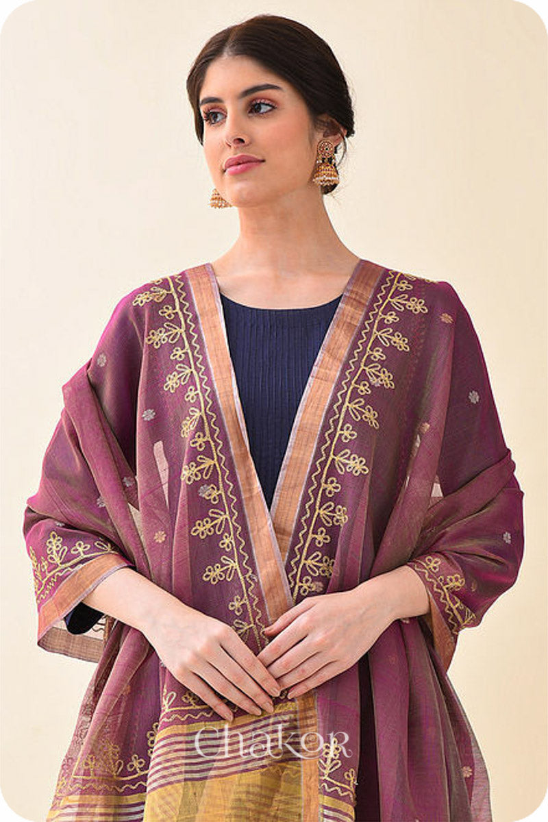 Falsa Chanderi Silk Cotton Dupatta