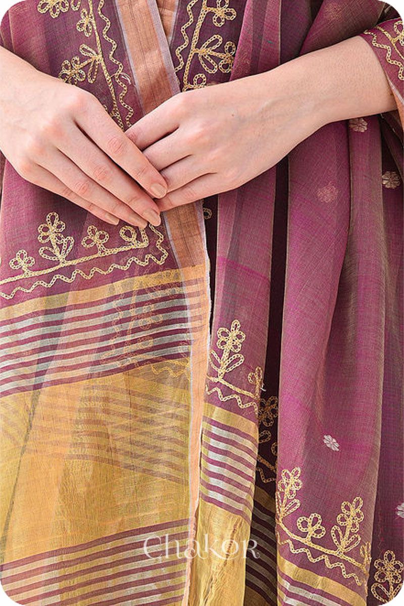 Falsa Chanderi Silk Cotton Dupatta