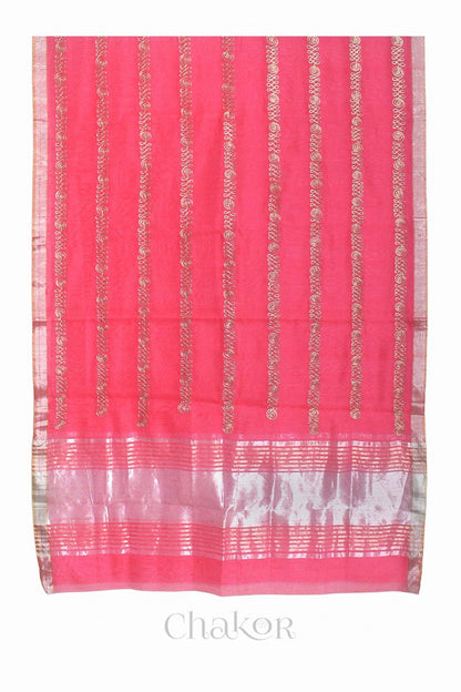 Fuschia Chanderi Silk Cotton Dupatta