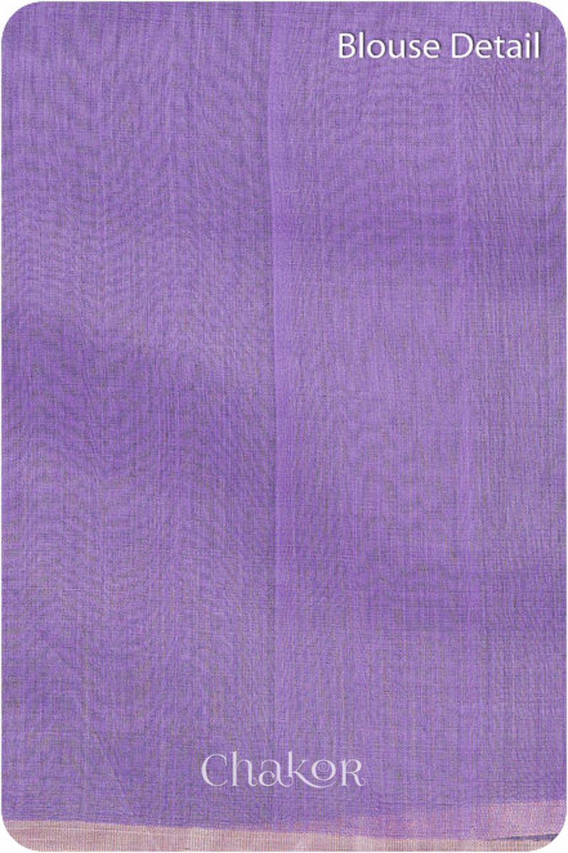 Lavender Chanderi Silk Cotton Saree