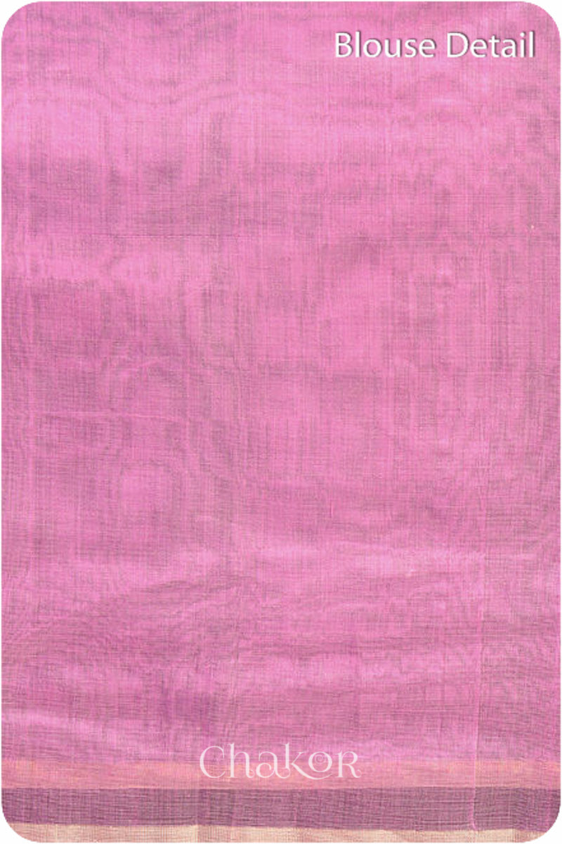 Pink Chanderi Silk Cotton Saree