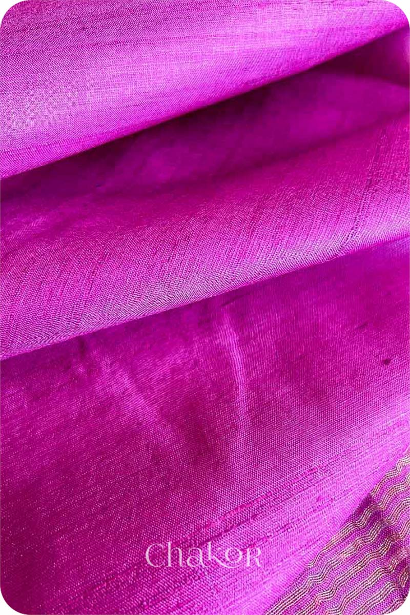 Mauve Tussar Silk Saree