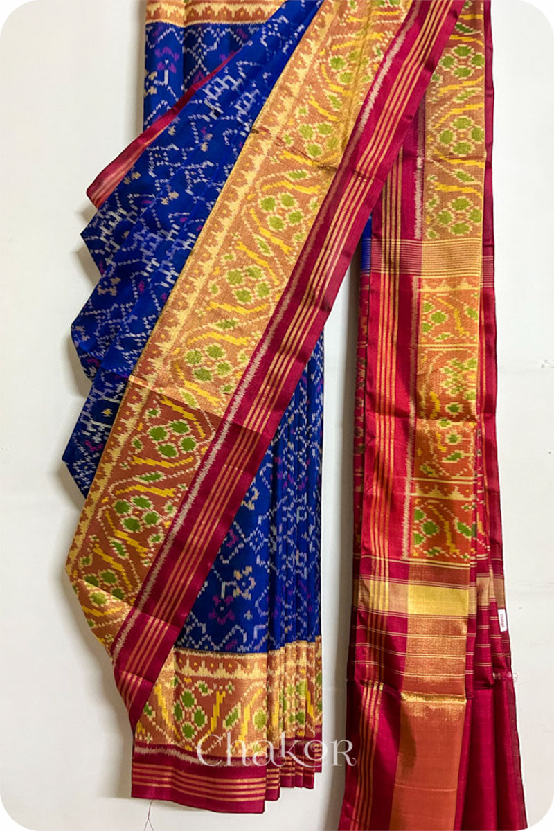 Rani Color Soft Silk Patola Saree – Sankalp The Bandhej Shoppe