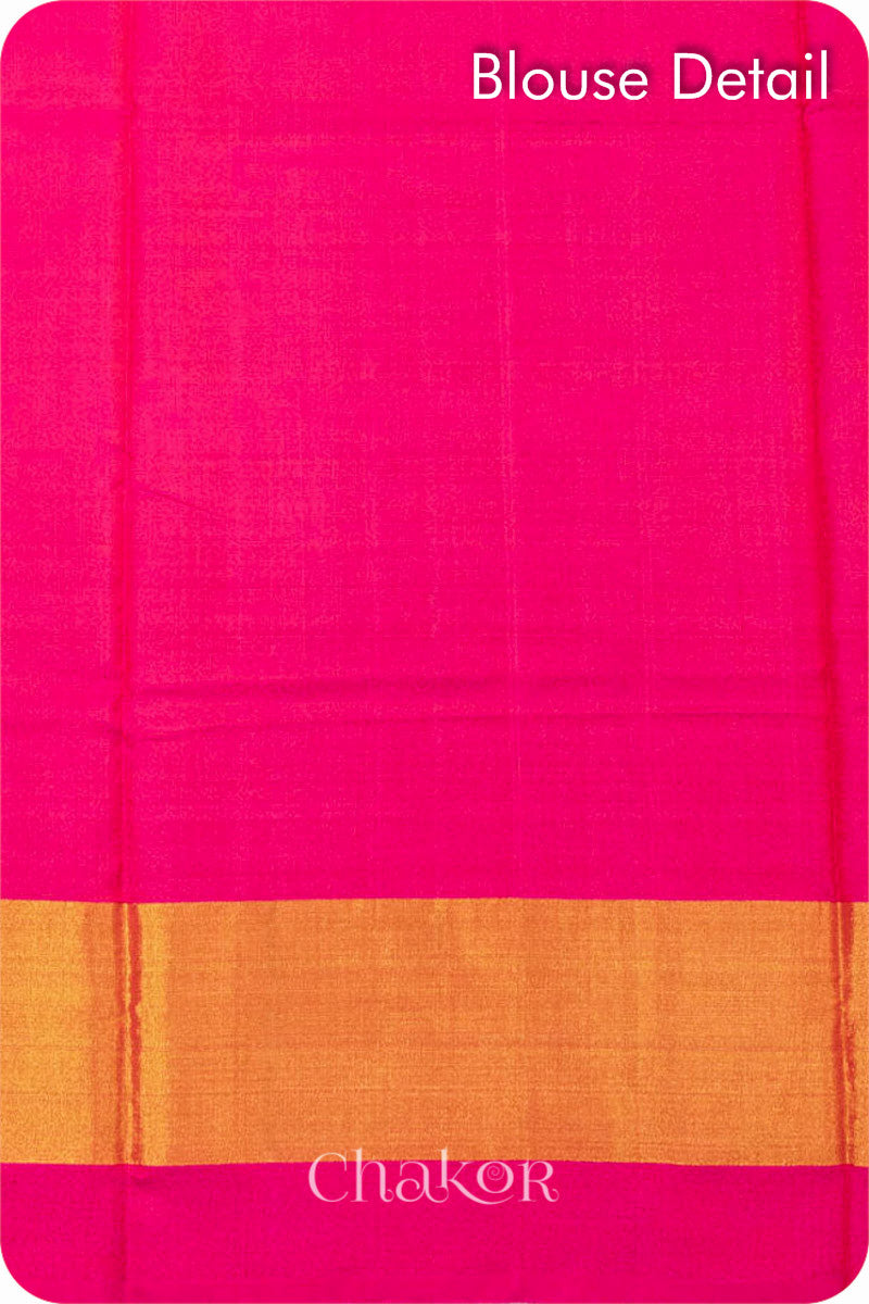 Pink Patola Mulberry Silk Saree