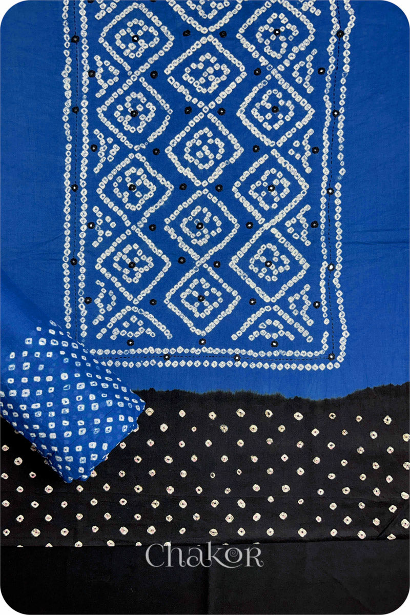 Gangori Bandhej Mehndi Kurta Set main image 0