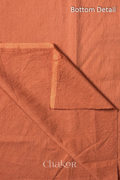 Plain Brick Orange cotton bottom fabric included in the unstitched suit set.
