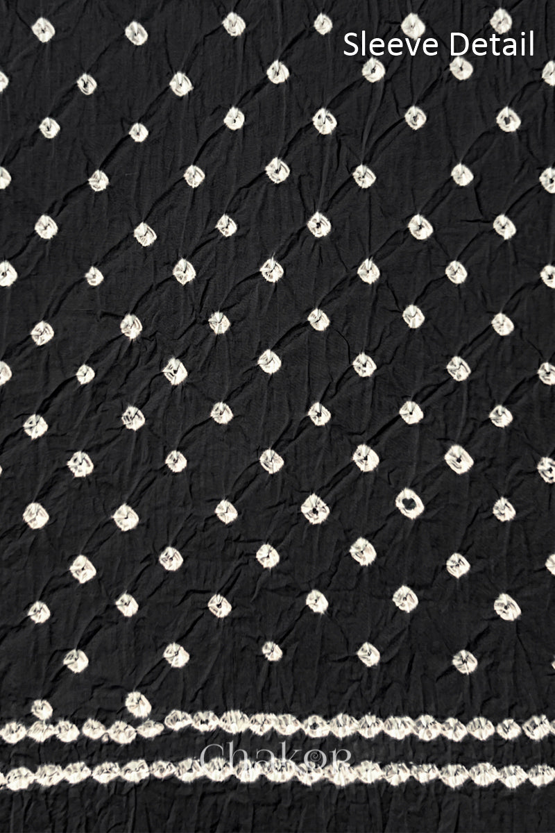 Plain Black cotton bottom fabric included in the unstitched suit set.
