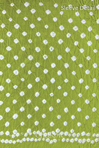 Plain Green cotton bottom fabric included in the unstitched suit set.

