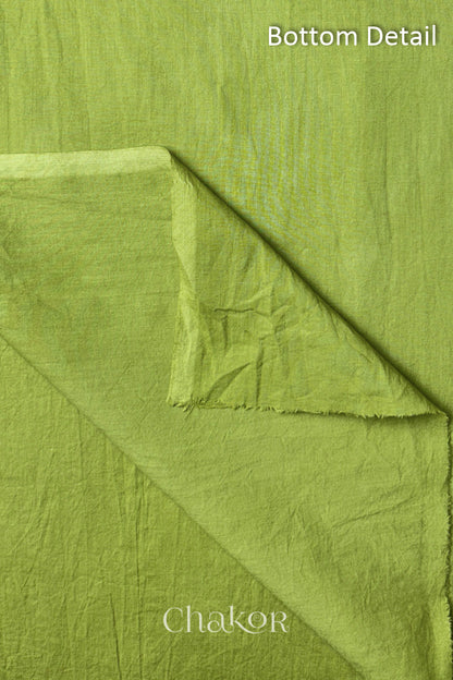 Plain Green cotton bottom fabric included in the unstitched suit set.
