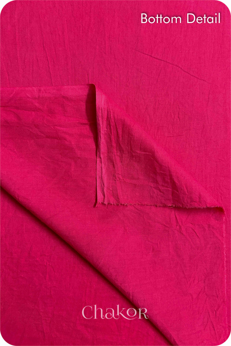 Strawberry Pink Bandhani Cotton Kurta Set Fabric With Dupatta (Set of 3)