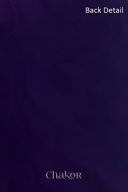 Close-up of plain back of the kurta fabric with Chakor brand watermark. Text reads back detail.
