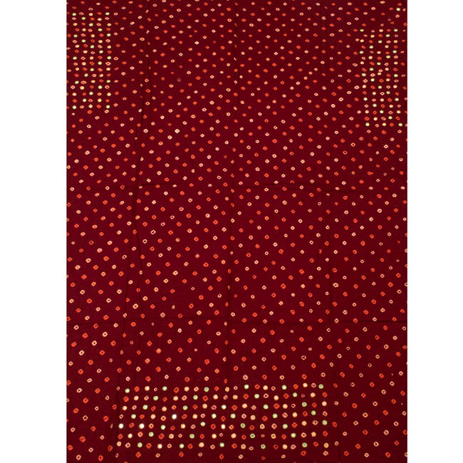 Maroon Bandhani Cotton Blouse Fabric