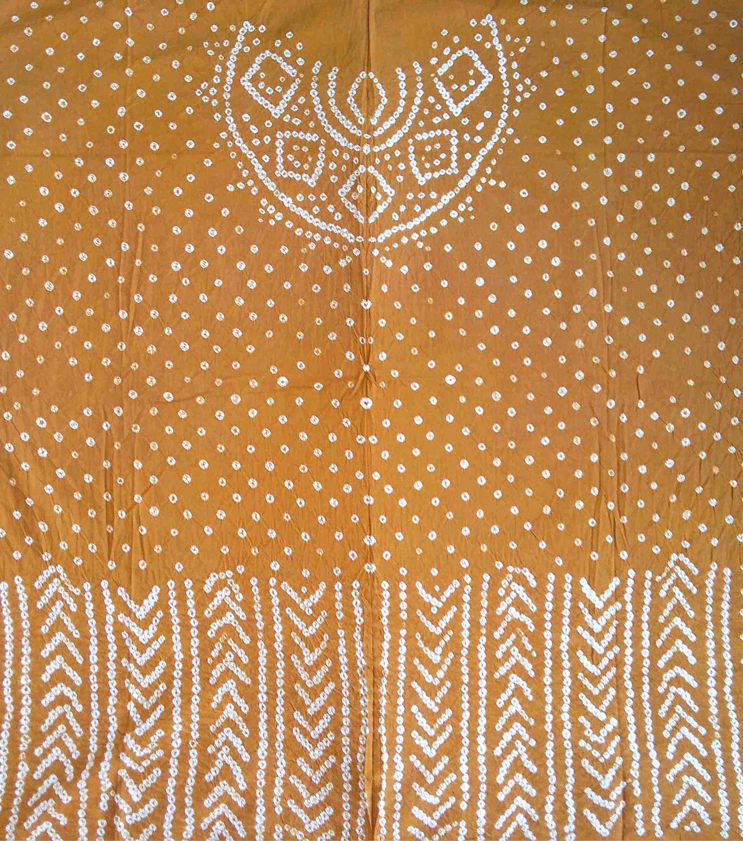 Mustard Bandhani Cotton Blouse Fabric