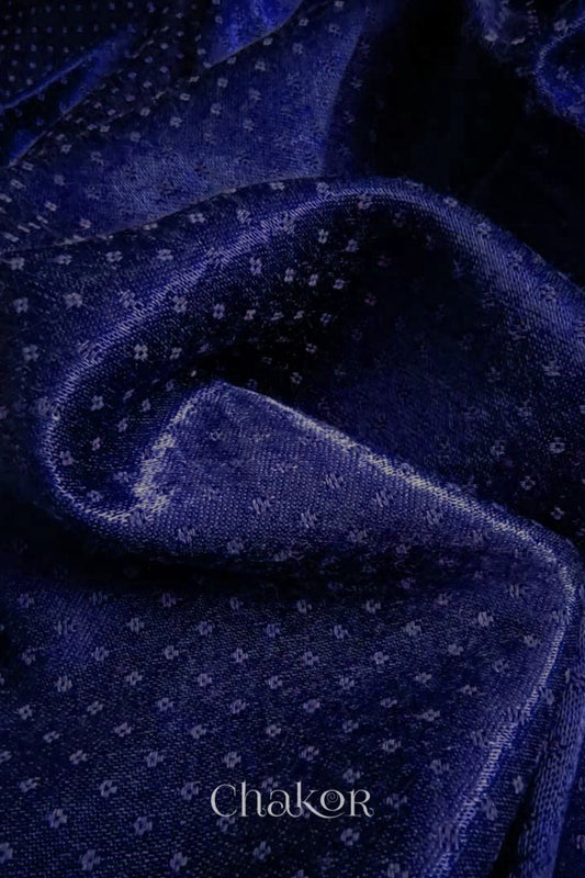 Navy  Mashru Blouse Fabric