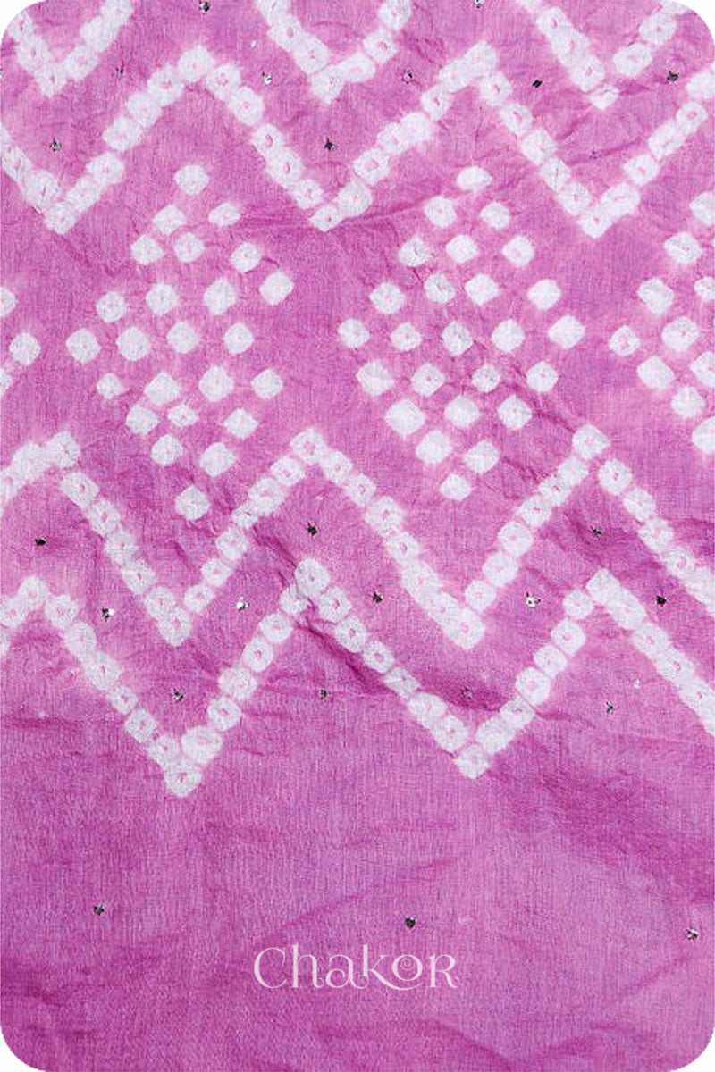 Violet Bandhani Mul Cotton Dupatta