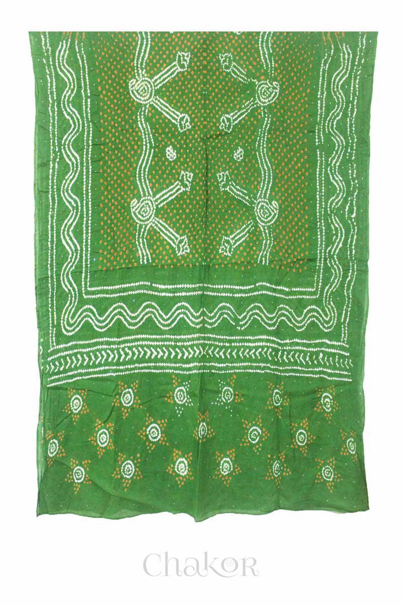 Mehendi Bandhani Mul Cotton Dupatta