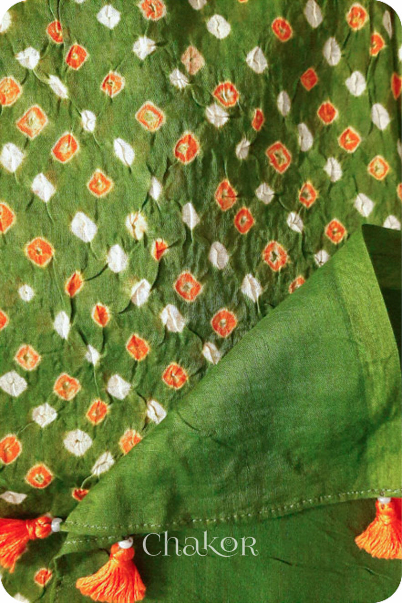 Mehendi Bandhani Mul Cotton Dupatta