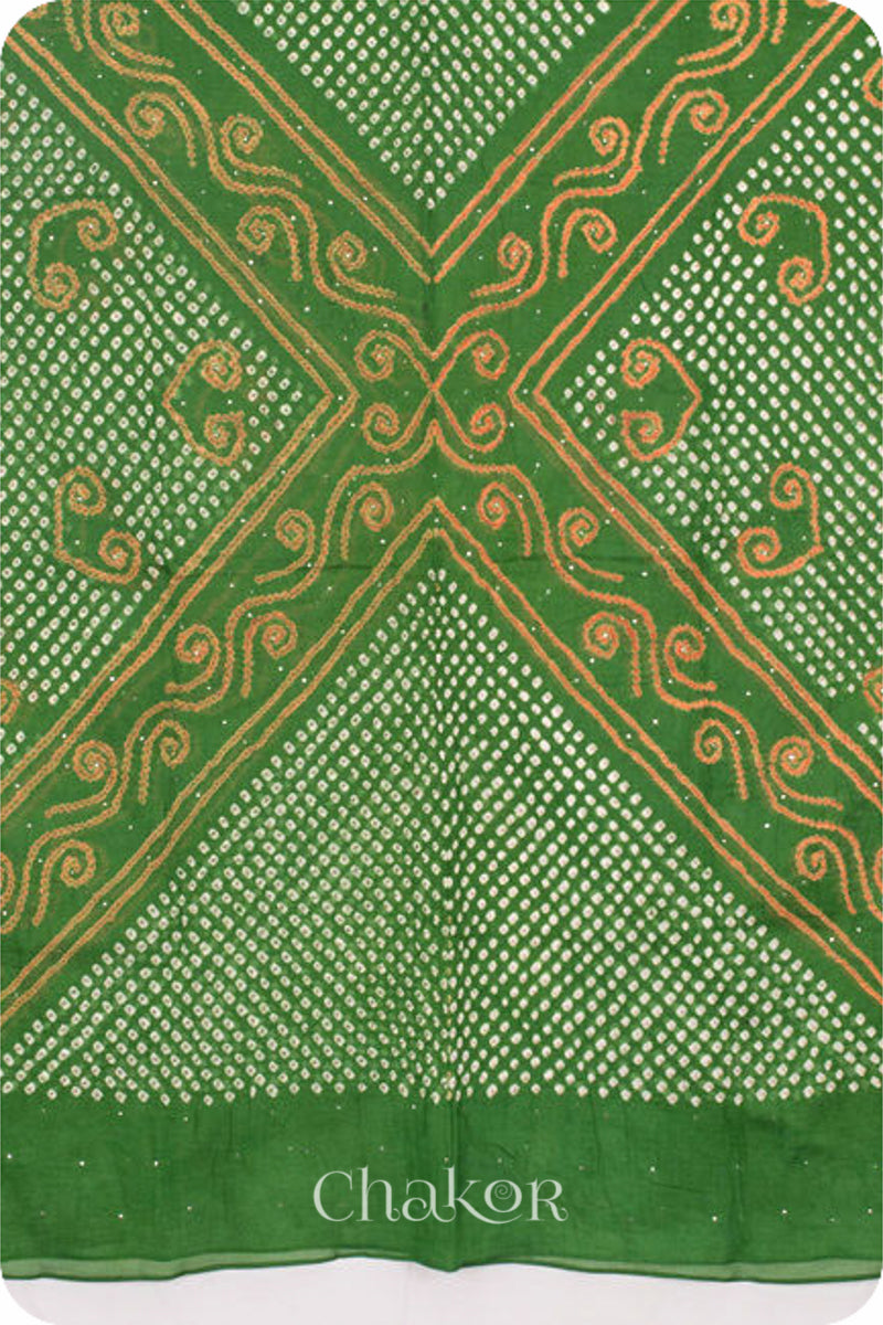 Mehendi Bandhani Mul Cotton Dupatta