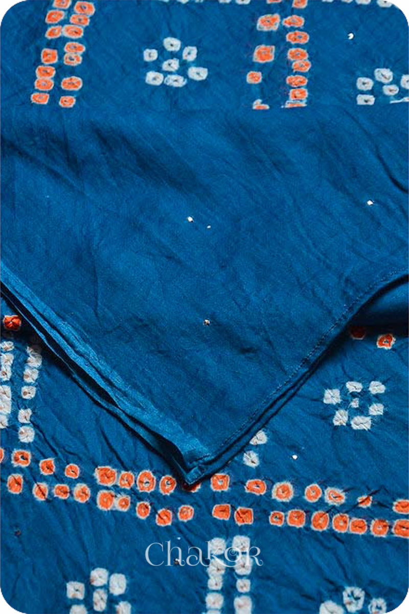 Indigo Bandhani Mul Cotton Dupatta