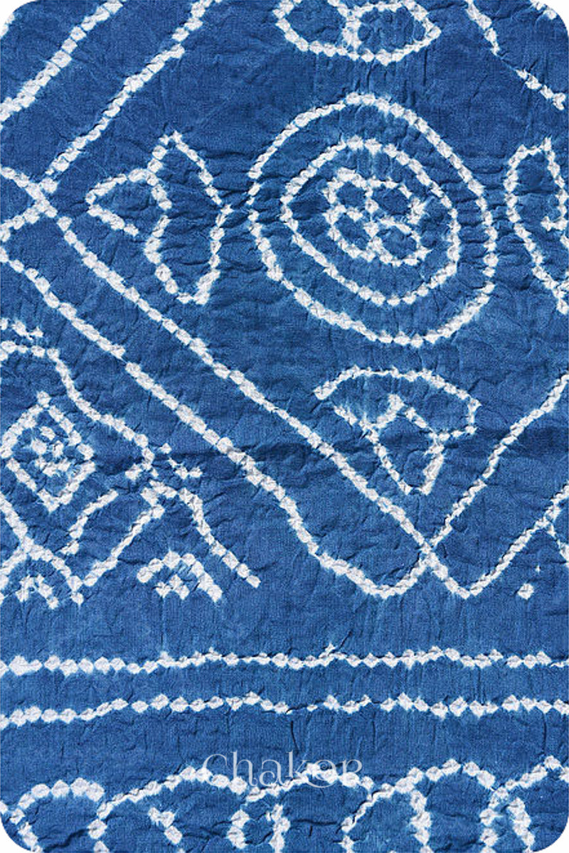 Indigo Bandhani Mul Cotton Dupatta