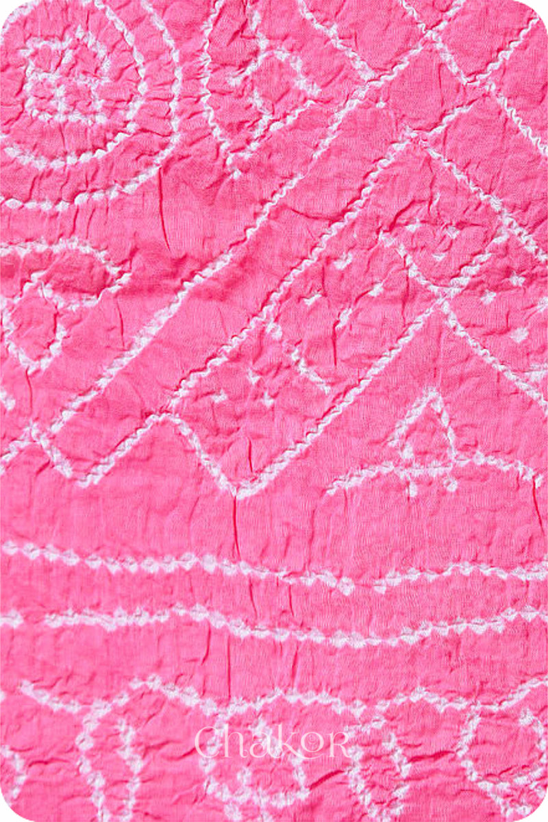 Pink Bandhani Mul Cotton Dupatta