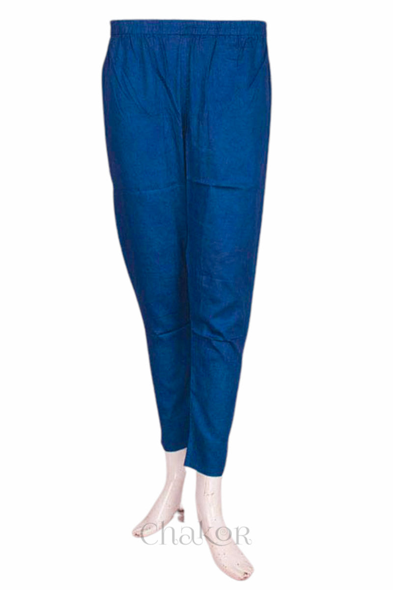 Pant from handcrafted Black Indigo Kurta Set and a matching dupatta.