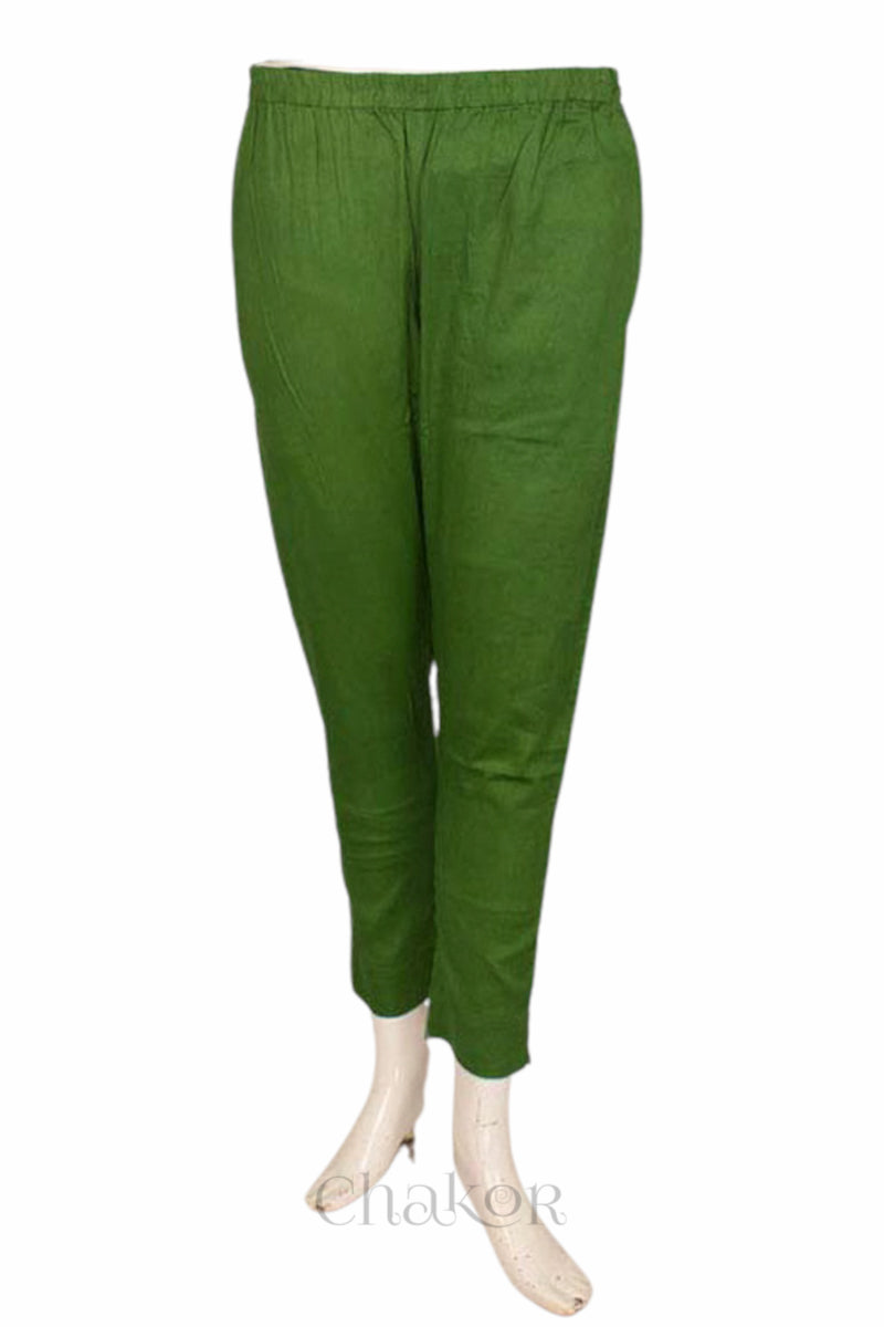 Pant from handcrafted Purple and green Kurta Set and a matching dupatta with traditional bandhani tie-dye patterns.