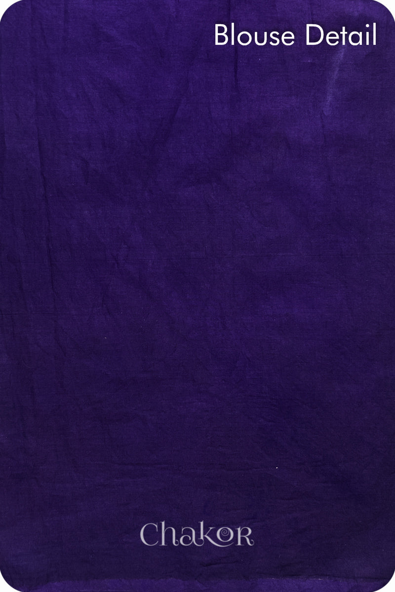 Purple Bandhani Mul Cotton Saree