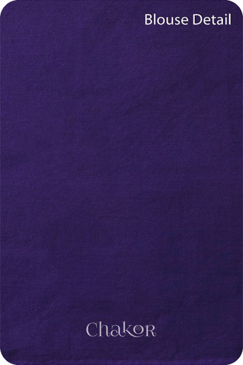 Traditional Purple Red Bandhani Cotton Mul Saree by Chakor.